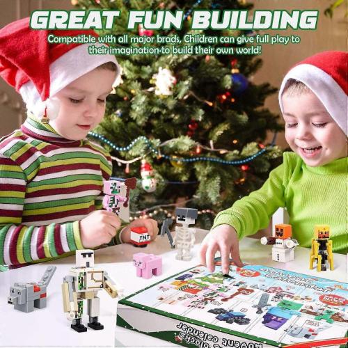 Minecraft Advent Calendar 2025: 24 Days Building Blocks Toy Figures Countdown Christmas Gift for Boys