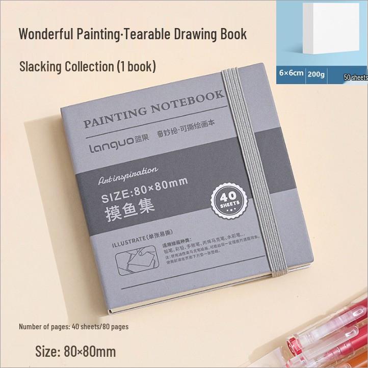 Thickened Square Oil Pastel Paper: Children's Doodle & Drawing Set
