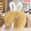 2 Stücke Niedliche Süße Hasenohren Haarseil Für Frauen Mädchen Candy Farbe Scrunchies Elastische Gummibänder Pferdeschwanz Haarschmuck