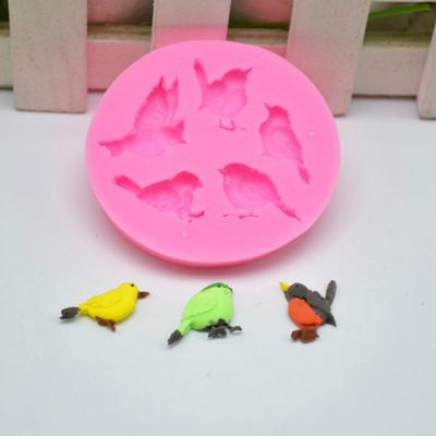 DIY Backen 5 Loch Vögel Modellierung Schokolade Kuchen Doppel Zucker Flüssigkeit Silikon Form