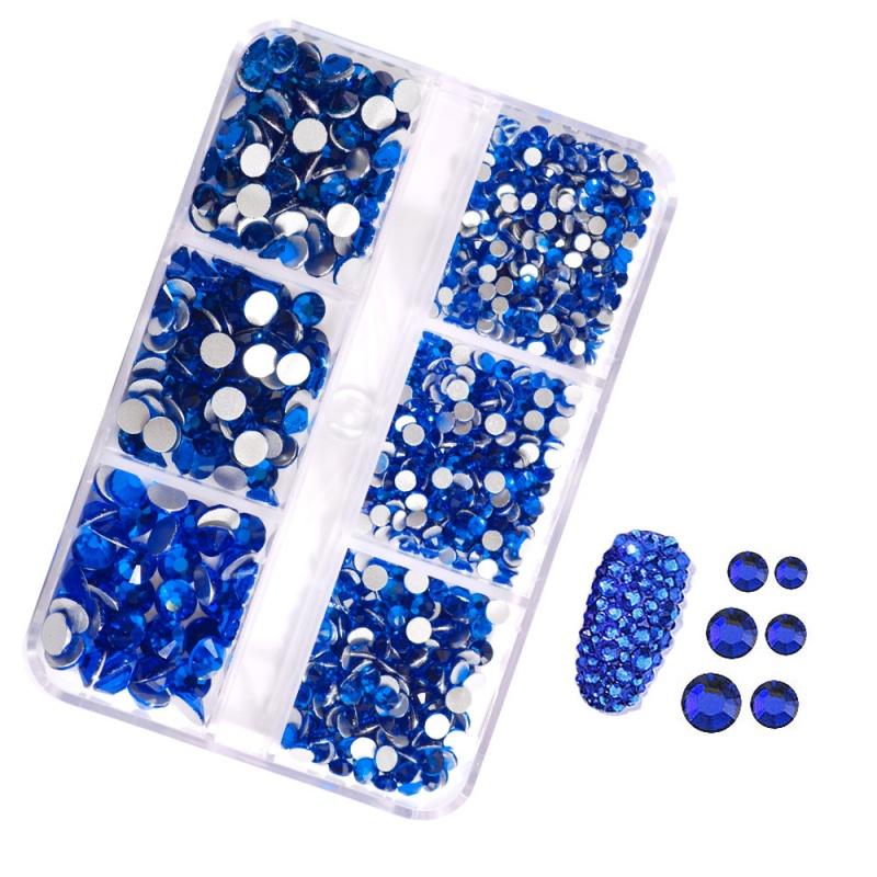 6-Grid Soft Pottery Rhinestone Boxed DIY Cobblestone Suit Nail Nail Jewelry Mixed