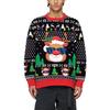 2025 Neue Weihnachtskleidung Außenhandel Milchdrache Elch Cartoon Mode Digitaldruck Kleidung Paar Pullover
