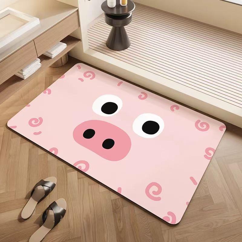 Cartoon Cute Diatom Mud Bathroom Mat - Quick Dry, Non-Slip, Wear-Resistant Floor Rug 40*60cm