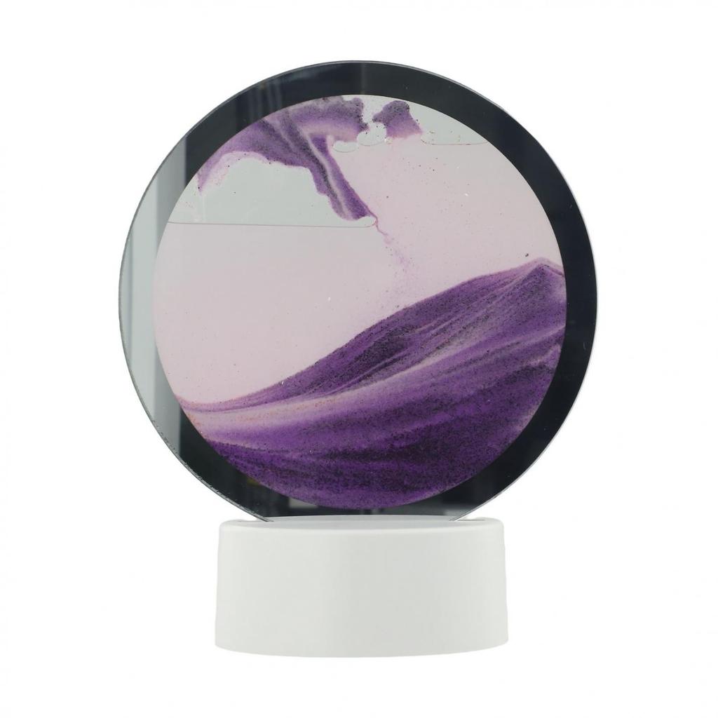 Lampe de Table Sable Mouvant Peinture Art du Sable Paysage en Verre