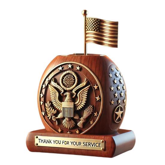 

Подставка для ручек ветеранов, смоляной органайзер для домашнего офиса, патриотическая подставка для карандашей B