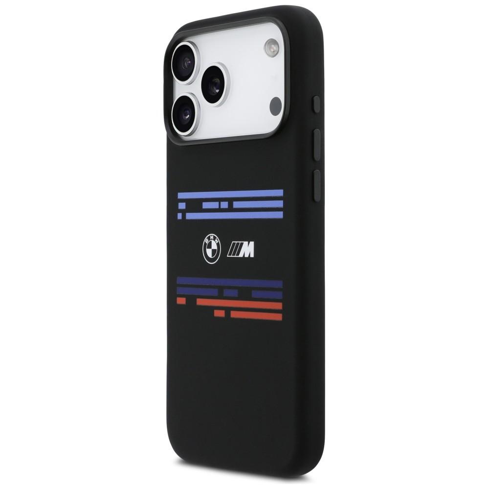 BMW M Silikon Horizontale Linie MagSafe Hülle für iPhone 17 Pro Max Schwarz