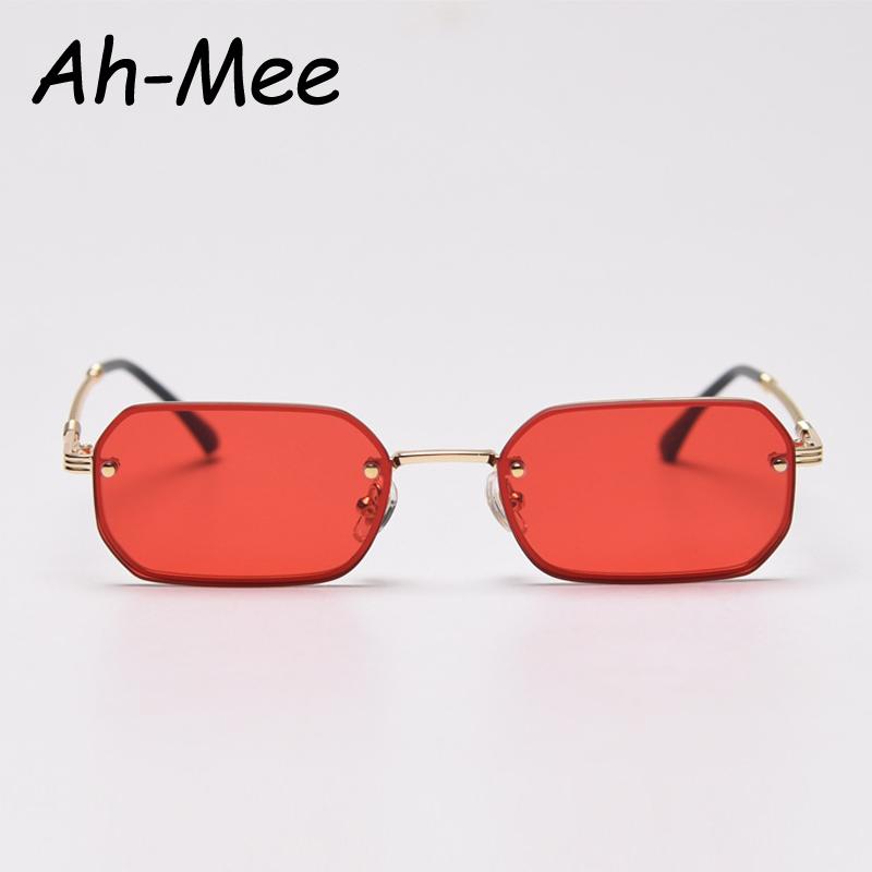 Small Square Rimless Sunglasses Women Brand Trending Black Sun Glasses For Female Vintage Eyewear UV400