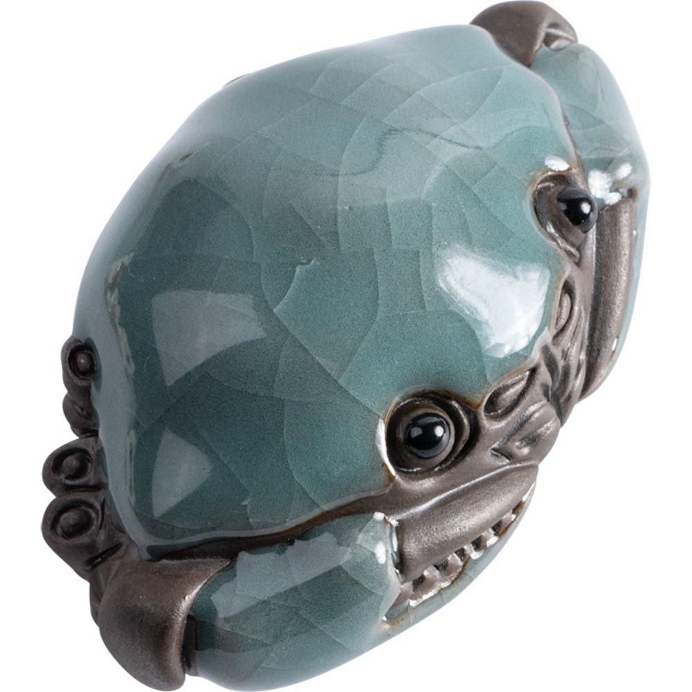 Creative Cute Crab Tea Pet Cracked Glaze Little Crab Tea Play High Quality Small Crab Statue Home