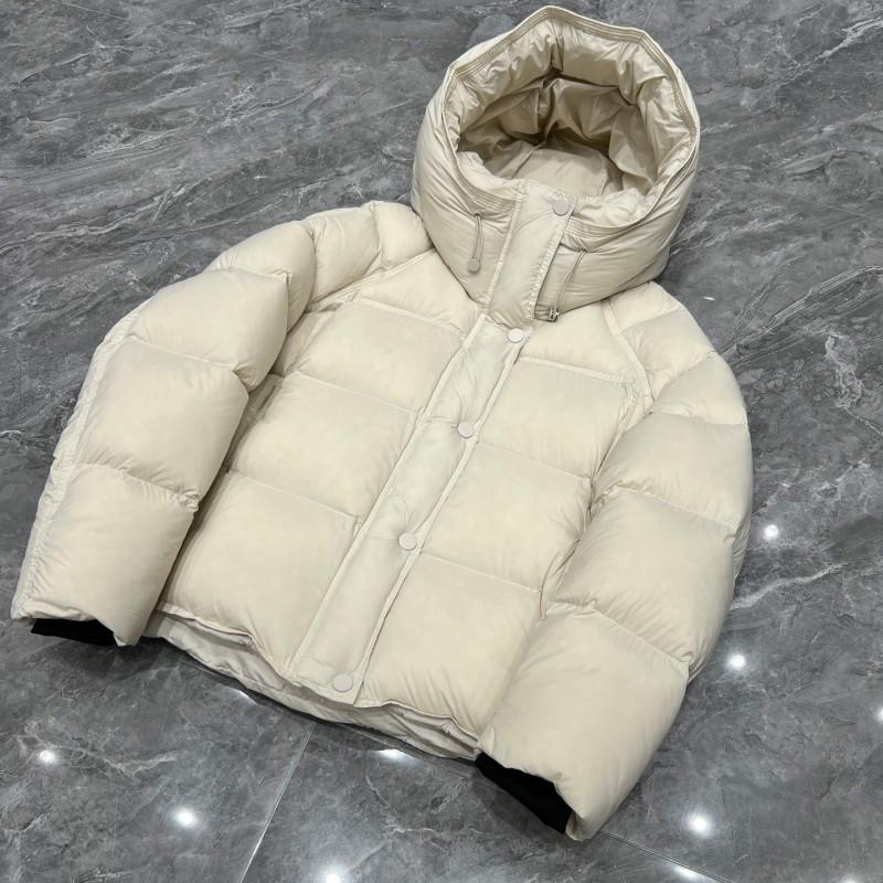 Womens Short Puffer Jacket With Hood 90% White Duck Down Ultra-Soft Cloud-Like Warmth Loose Fit Winter Coat