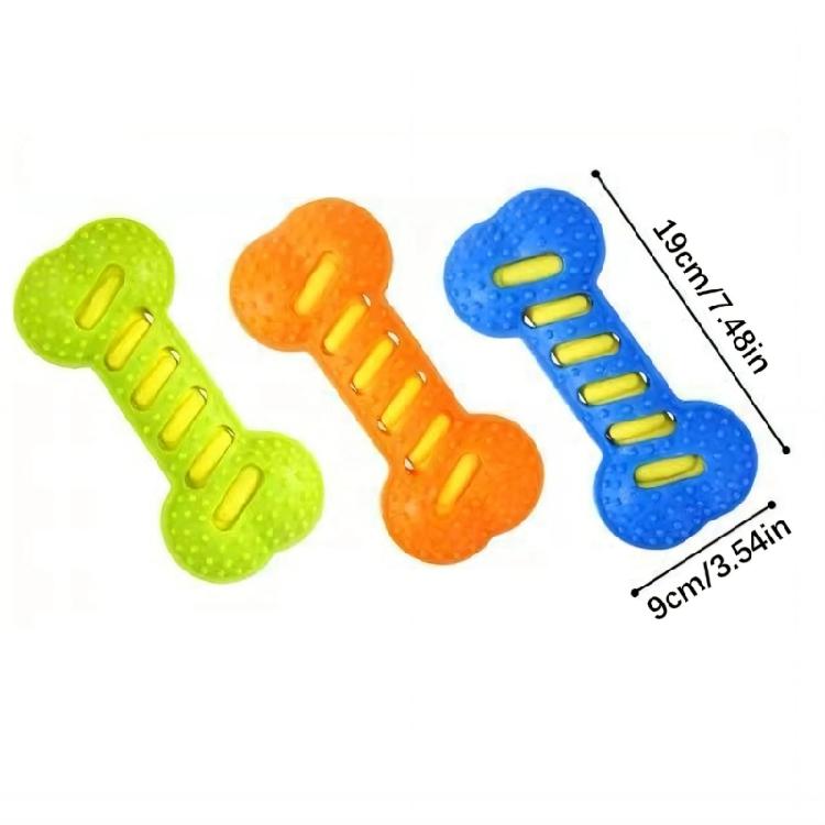 Set of 3 Entertaining Squeaky Dog Toy Bone for Boredom Dog Entertainment Chew Toy for Aggressive Chewer Clean Teeth