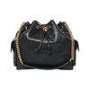 Charlie Quilted Design Drawstring Pebble Leather Shoulder Bag Women Shoulder Bag Black 185831-001