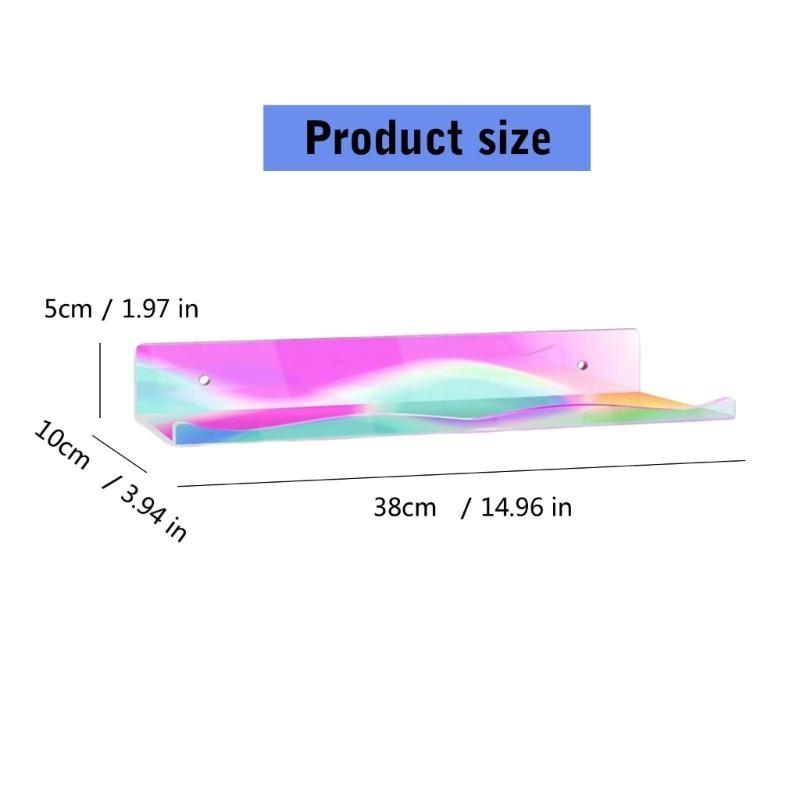 4Pcs Multipurpose Acrylic Wall Rack Bright Color Rack for Home Organization