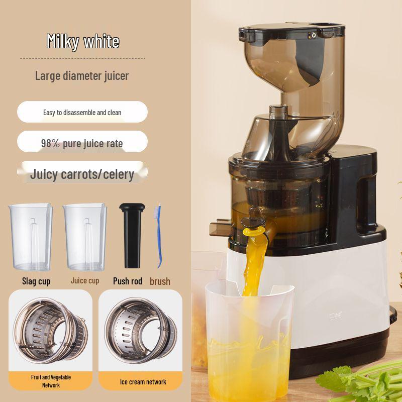 Lei De Zhu Electric Juicer: Large-Caliber, Automatic Juice & Pulp Separator for Fruits & Vegetables