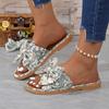 Fashion New Fashion Bow Slippers Women Summer Open Toe Beach Sandals Casual Designer Flats Shoes Low Heels Slippers Women Slides Women