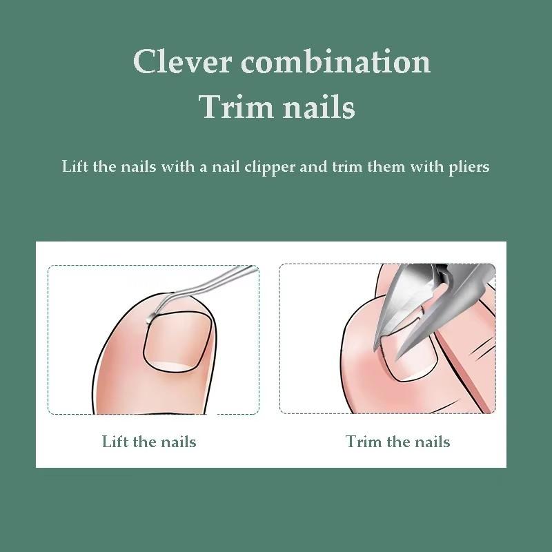 4pc Professional Toe Nail Clippers Cutter Toenail Tool Thick Nails Dead Skin Dirt Remover Super Sharp Curved Blade Nail Tools