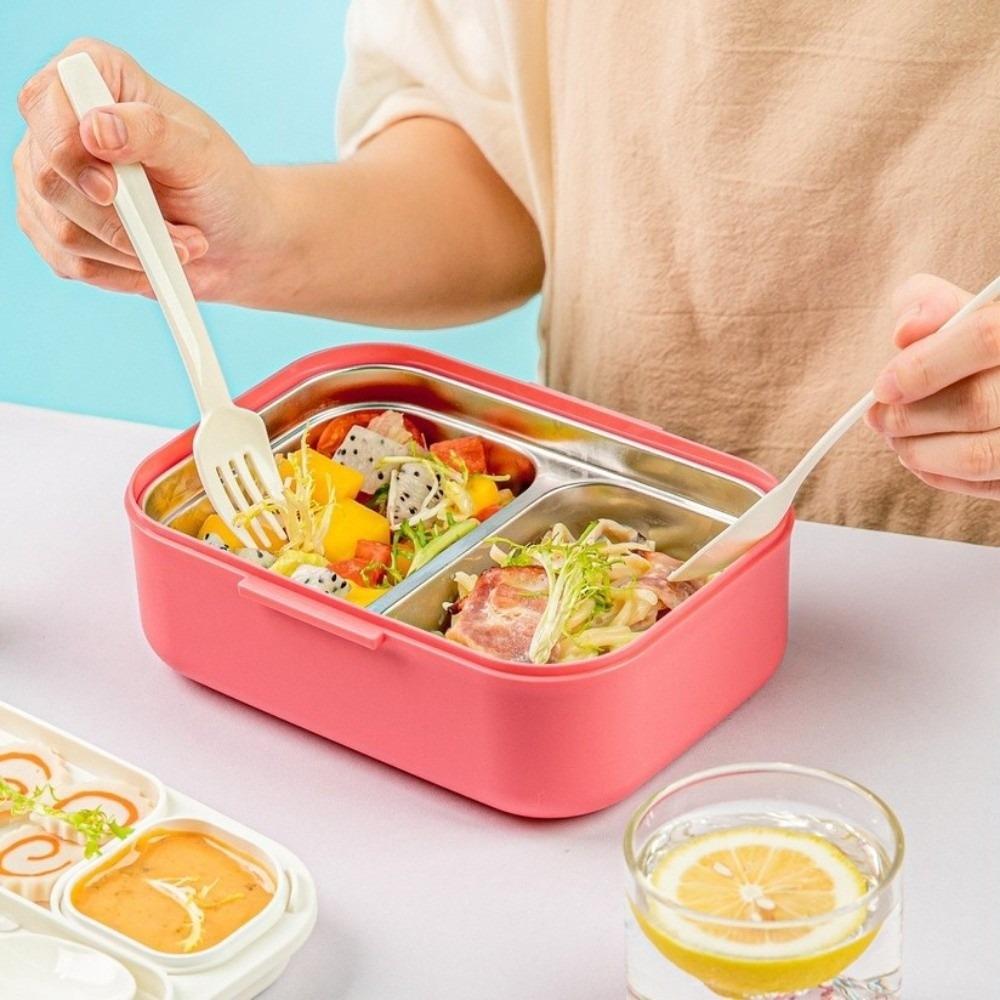 with Handle Children Lunch Box Durable Food Container Set New Kids Bento Box Outdoor Use