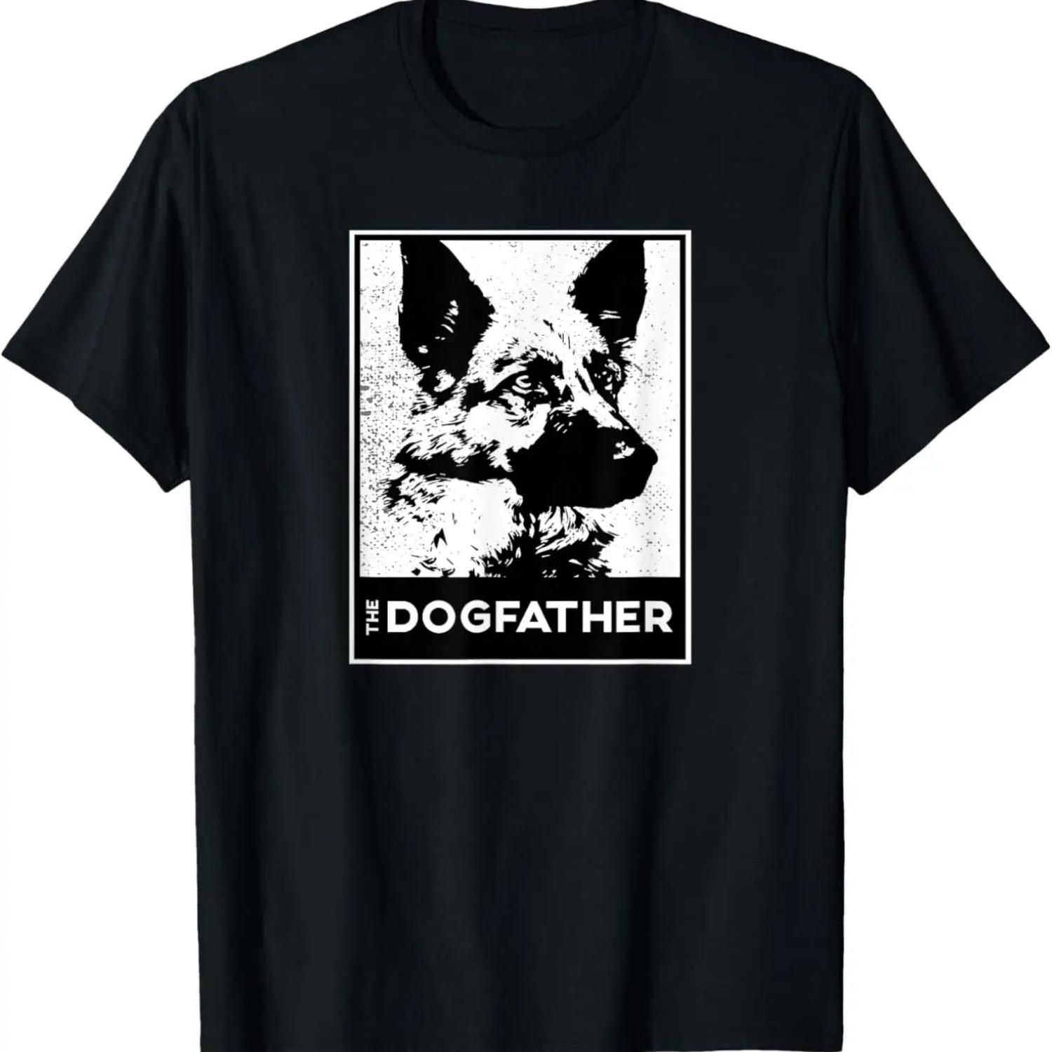 

German Shepherd The Dog-father Funny Dog Dad T-Shirt XXXXXL чёрный