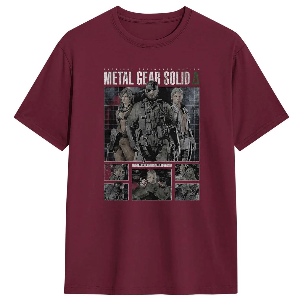 Metal Gear Solid Game MGS Gaming  Men's T Shirts  Humor Tees Short Sleeve Round Neck T-Shirts Pure Cotton Plus Size Tops