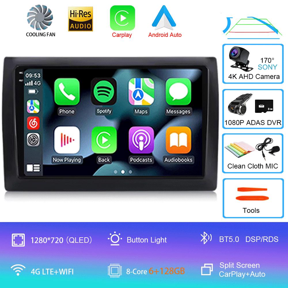 For Fiat Stilo 2002 - 2010 Android 14 Car Radio Automotivo Carplay Auto RDS BT WIFI Autoradio Car Multimedia 2Din Video Player