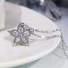 New Fashion Five-pointed Star Pendant Ring Earrings AAAA Glittering Zircon Jewelry Women's Ring Bridal Set