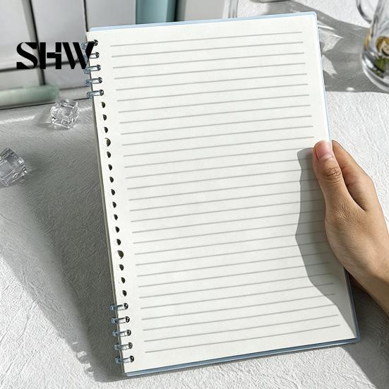 Study Supplies for Classroom A5 Spiral Notebook, Lined /Horizontal Grid/Blank Inner Page, Multifunctional Writing Pad Morandi Solid Color Cover