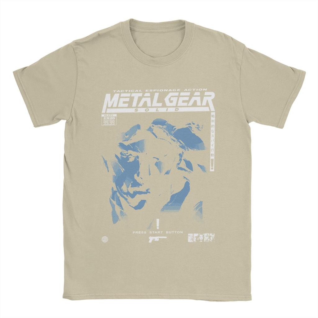 MGS1 Snake Metal Gear Solid Pánske ležérne tričko 100% bavlna Tričko s okrúhlym výstrihom a krátkym rukávom Letné topy