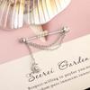 Heart Pendant Long Ear Stud Ear Bone Stud Industrial Barbell Earring Cartilage Stud Earrings