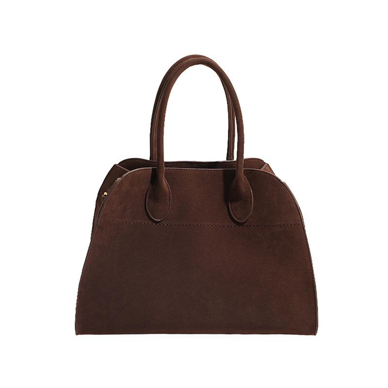 

Европейская и американская ретро-текстура, большая вместительная сумка-тоут, женская осенне-зимняя матовая сумка-мессенджер через плечо Small 25 * 17 * 18 кофейный