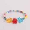 Bohemia Jelly Bear Necklace Charms Retro Colorful Ring Set INS Rice Bead Bracelet  Party