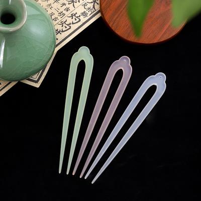 Ancient Wind Hairpin New Chinese Senior Sense of The U-shape Hairpin Wholesale New Simple Hundred and Versatile Coiled Hair Hanfu Accessories Hairpin