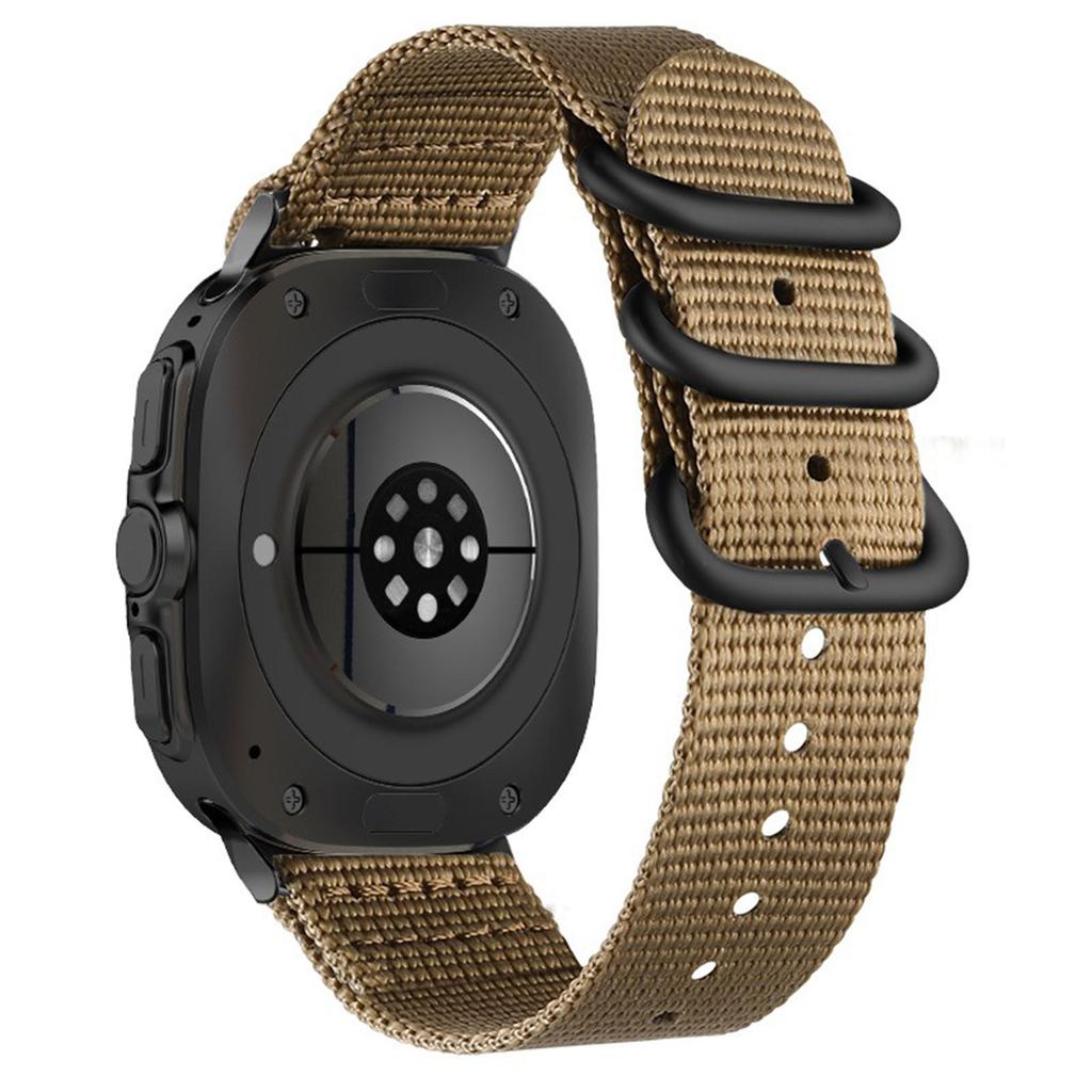 Nylonový řemínek s dvojitou smyčkou pro Samsung Galaxy Watch Ultra (2025) 47mm/Ultra 47mm Černá přezka Pletený řemínek