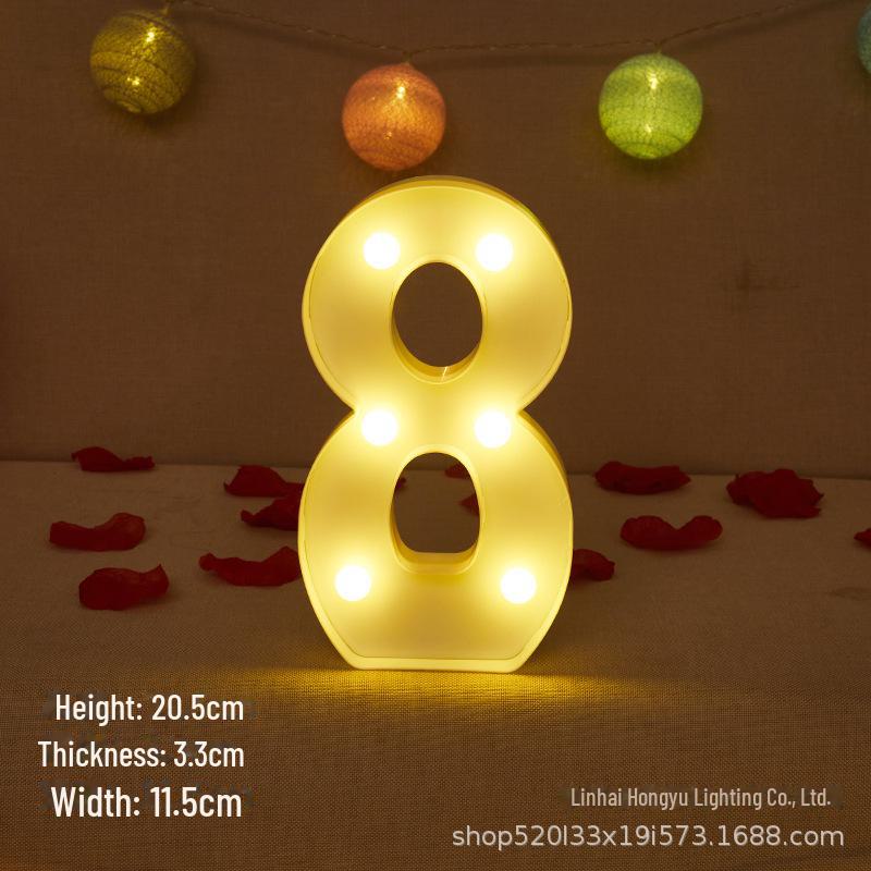 26 English Letter Night Lamp for Wedding Proposal or Decor