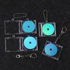 Mini CD Case Keychain for DIY Backpack Decor  Blank Album Shape 1PC Retro Music Album Pendant  Bag Hanging Accessory Creative
