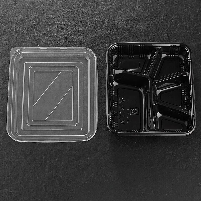 Yongduo 5-Compartment Disposable Meal Boxes (100 Sets)