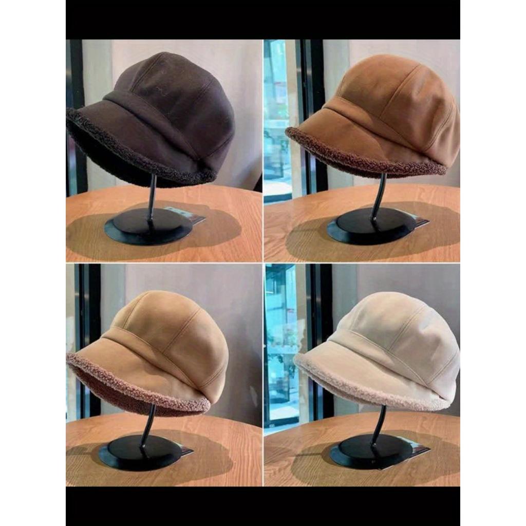 Women's Winter Built-in Ear Muffs and Yarn Cap - Non Elastic, Suitable for Cold Weather, Comfortable Texture Fabric