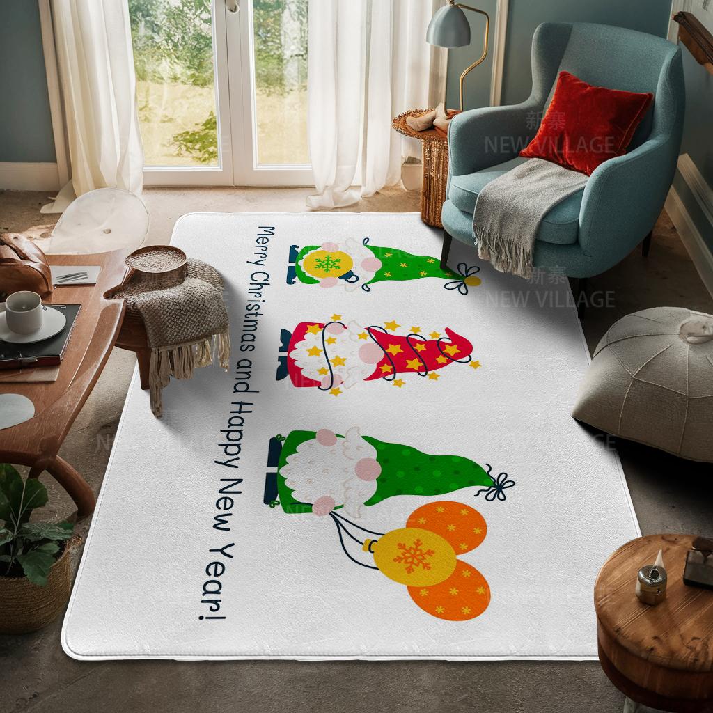 House Entrance Carpet Home Door Mat Living Room Bath Foot Bathroom Non-slip Water Absorption Rugs Bath Merry Christmas Winter