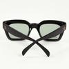 [What Say] CLASSIC Television Cut Frame Sunglasses, Colored Lenses, Clear Lenses, Fashion Glasses, UV400, Men's & Women's, No Accessories (Lime