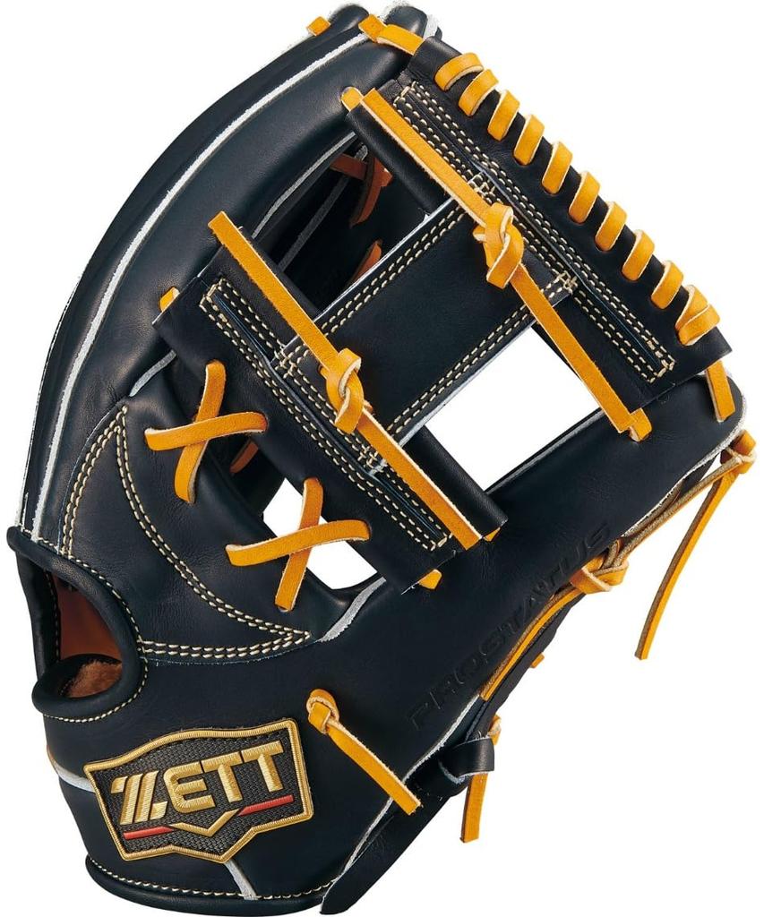 ZETT Pro Status SE Hardball Baseball Kenta Imamiya for Second and Night Black x Oak Size Made in BPROG765SQ Glove, Style, Shortstop, Right-Handed