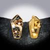 Retro Style Palace-Style Women'S Earrings, Gold Flowers Inlaid With Zircon Temperament, Geometric Stud Earrings.