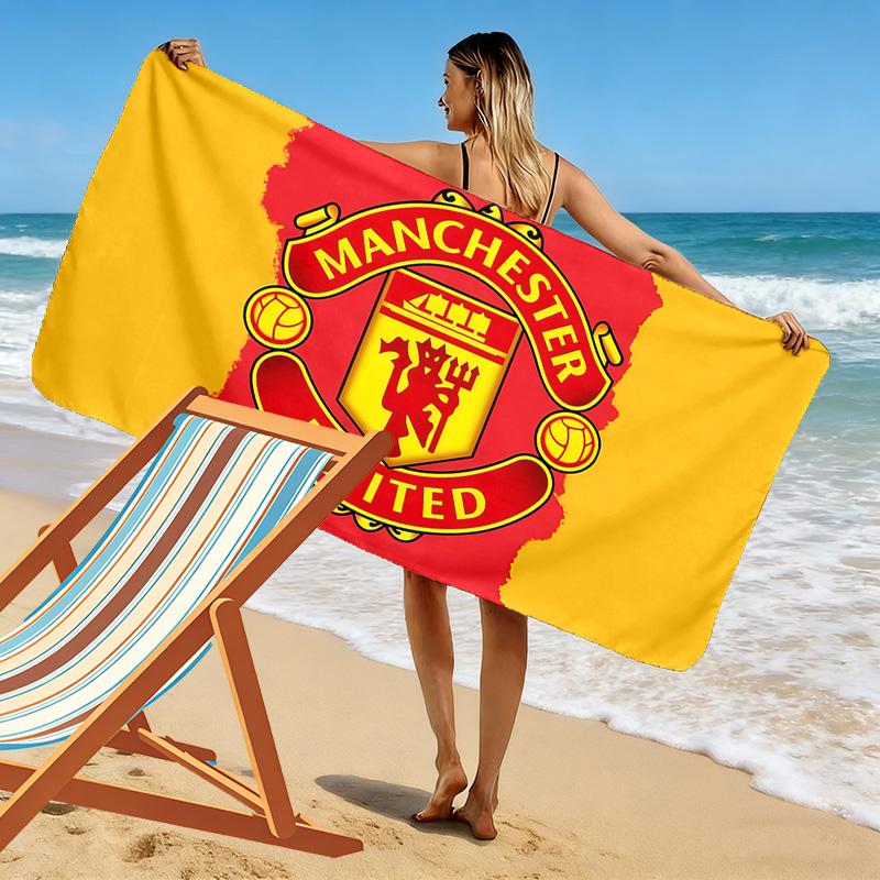 Man United2 Print Beach Towel, Large Soft Quick Dry Towel for Beach Camping Swimming