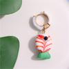 Lip Enamel Fish Earrings Starfish Hoop Earrings Personality Charms Ear Buckle  Party