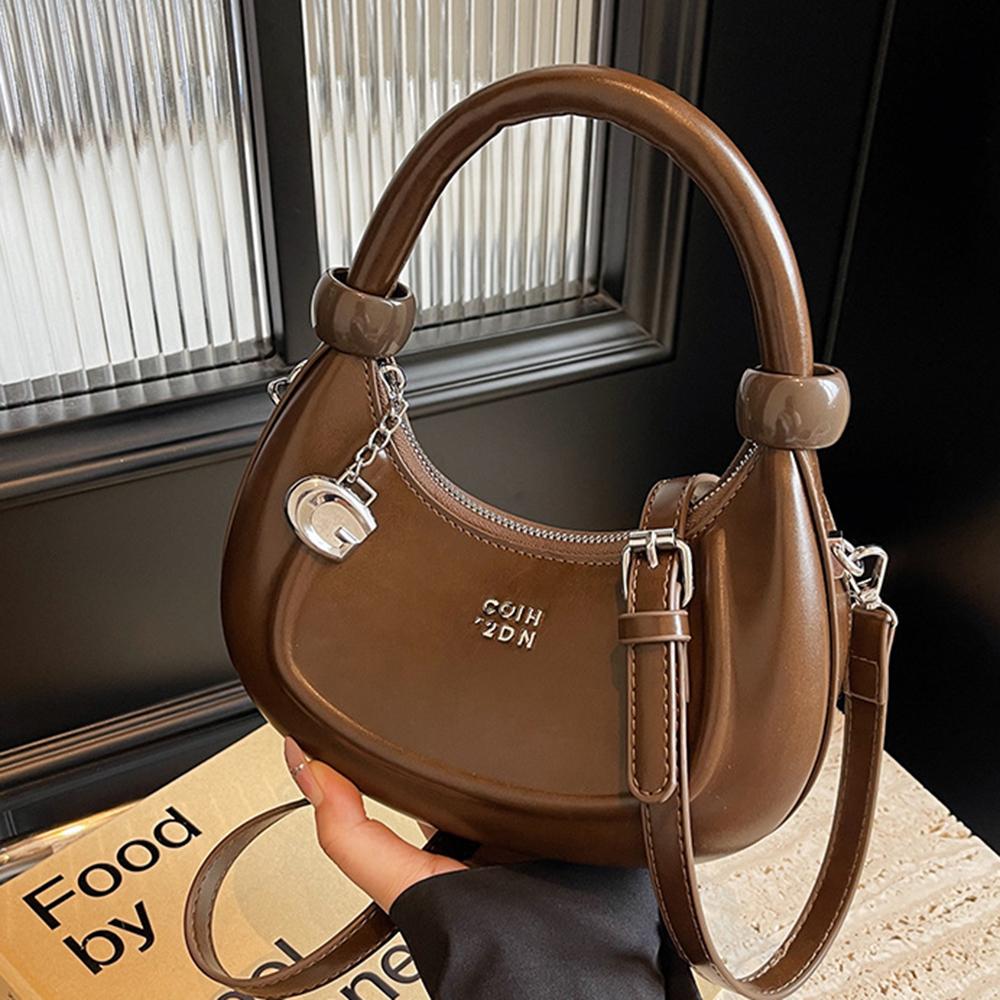 Elegant Half-moon Shoulder Bag Korean Style Crescent Bag Casual Dumpling Crossbody Bag  Women