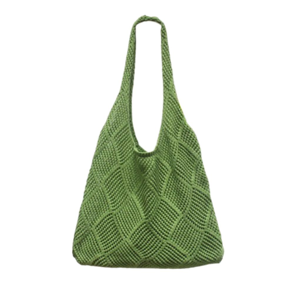 Large Capacity Women Shoulder Bag Fashion Shopping Tote Big Purses Knitted Handbag  Travel