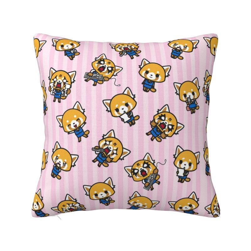 Custom Japan Cartoon Aggretsuko Anime Modern Throw Pillow Cover Bedroom Decoration Chair Cushion