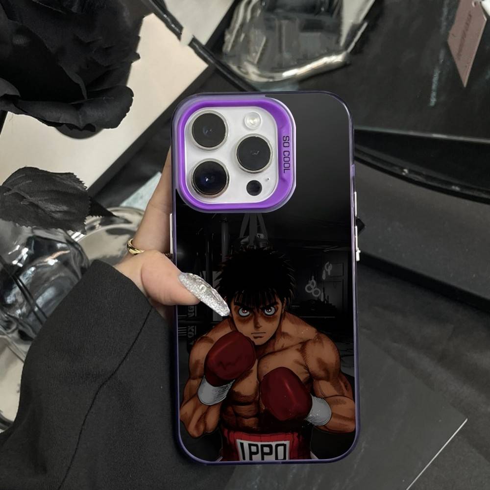 Boxing H-Hajime No I-Ippo Phone Case For iPhone 16,15,14,17,13,12,11,XS,Mini,Pro,SE,MAX Purple Matte Silicone Cover iPhone16