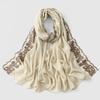 Butterfly Embroidery Hijab Scarf for Woman Muslim Long Shawl Islam Turban Headscarf