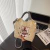Canvas Bag Women's Autumn and Winter New Versatile Casual Shoulder Messenger Bag Popular Bucket Bag