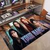 Custom Name Crystal Velvet Rug,aespa Comfortable Anti Slip Floor Mat For Room Decoration