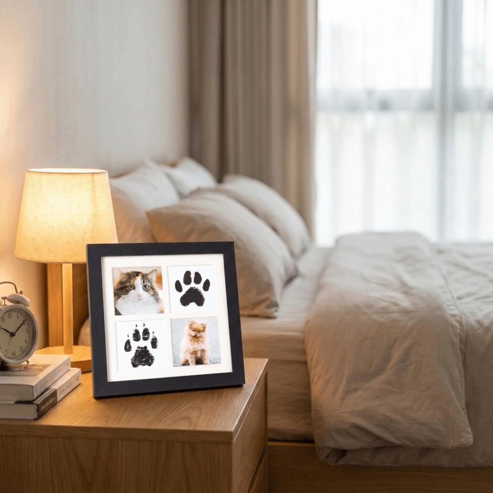 Decorative Paw Print Photo Frame Density Board Memorial Frame Remembrance Gift