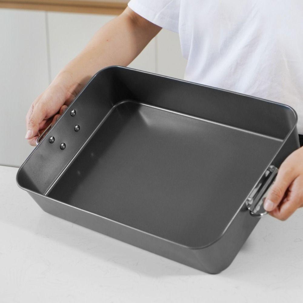 Carbon Steel Chicken Roasting Pan Rectangular Cake Pan Durable Lasagna Pan Oven